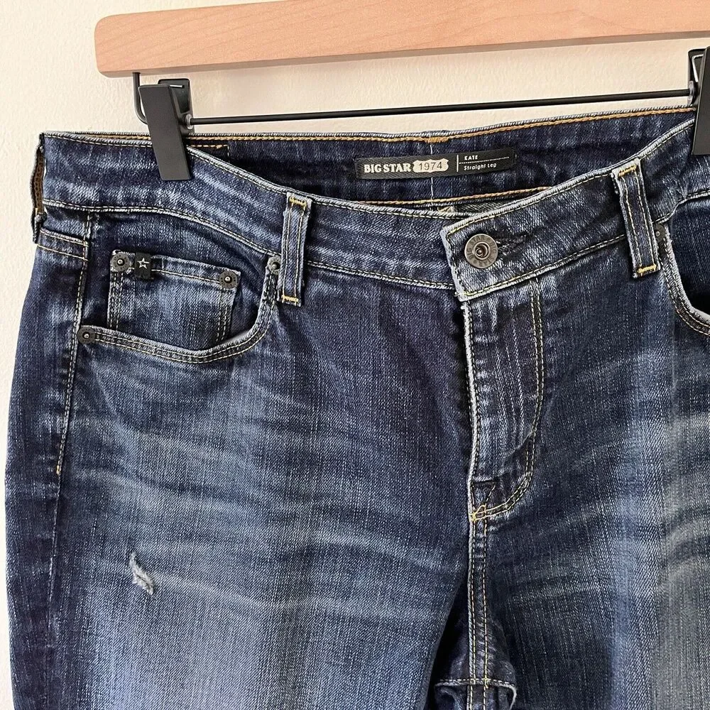 BIG STAR Jeans Women’s Kate Straight Leg Mid Rise Fit Denim - 31R - Picture 4 of 14